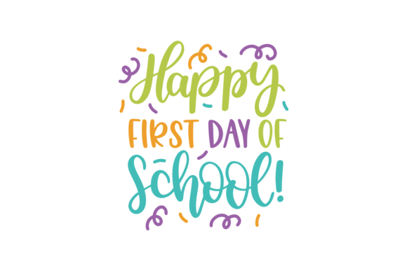 Happy First Day of School SVG Design for Crafts and Marketing