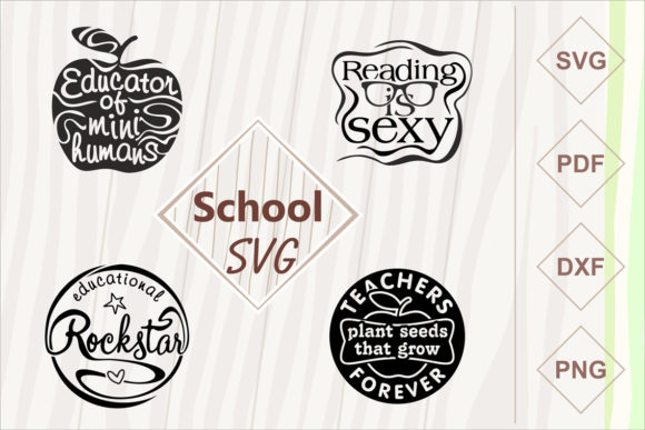 School - Awesome SVG Set for Crafts and Graphics