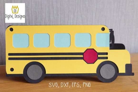 School Bus Card SVG: A Versatile Graphic Design Asset for Crafts