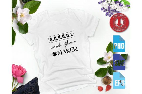 School Counselor Difference Maker SVG Design for Crafts & Graphics