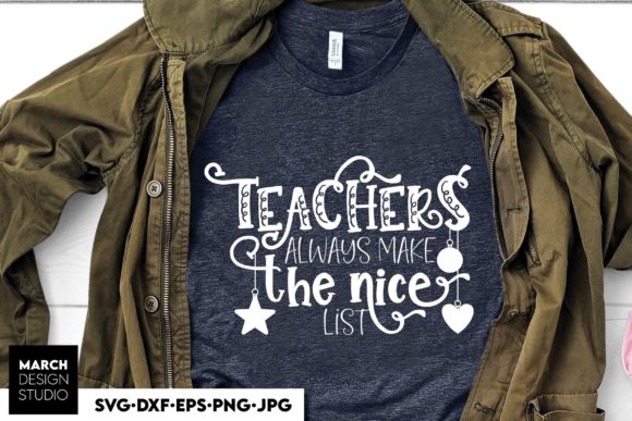 Teacher Merry Christmas SVG Gift Shirt: A Festive Graphic Design Asset for Crafts and Merch