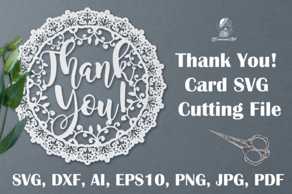 Thank You Card SVG Cutting File for Teacher: A Crafts Graphic with Editorial Appeal